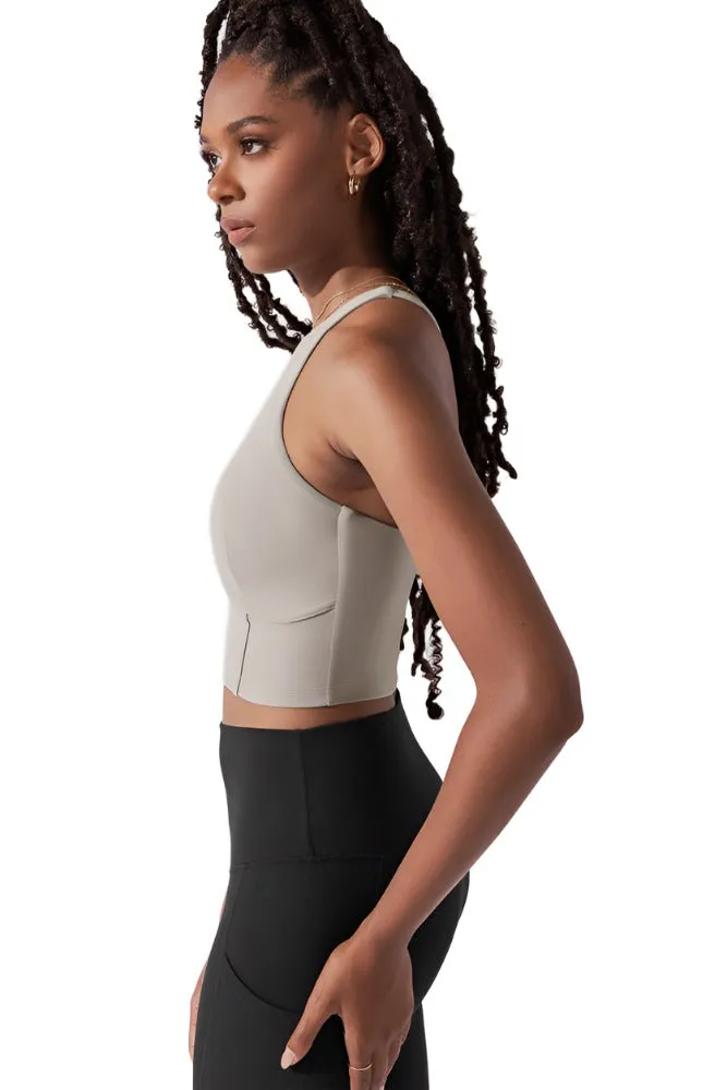 Cleo Corset Crop Bralette - Taupe