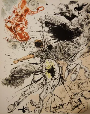 Don Quichotte - Lithograph From The Catalog of the Graphic Works By Salvador Dali - Large Art Prints