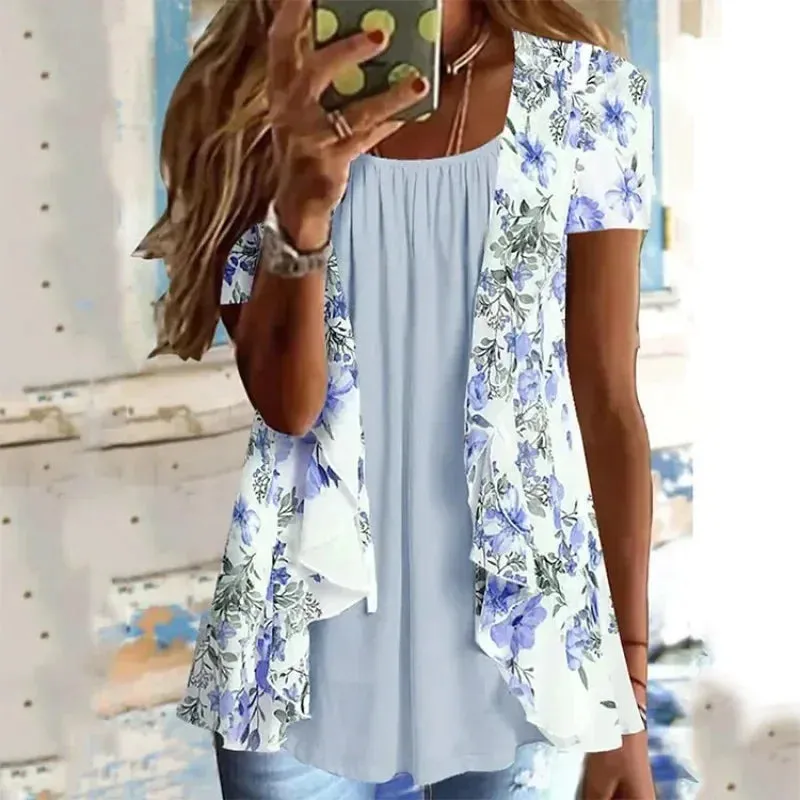 Fiona - Blumenbschel Druck Tops