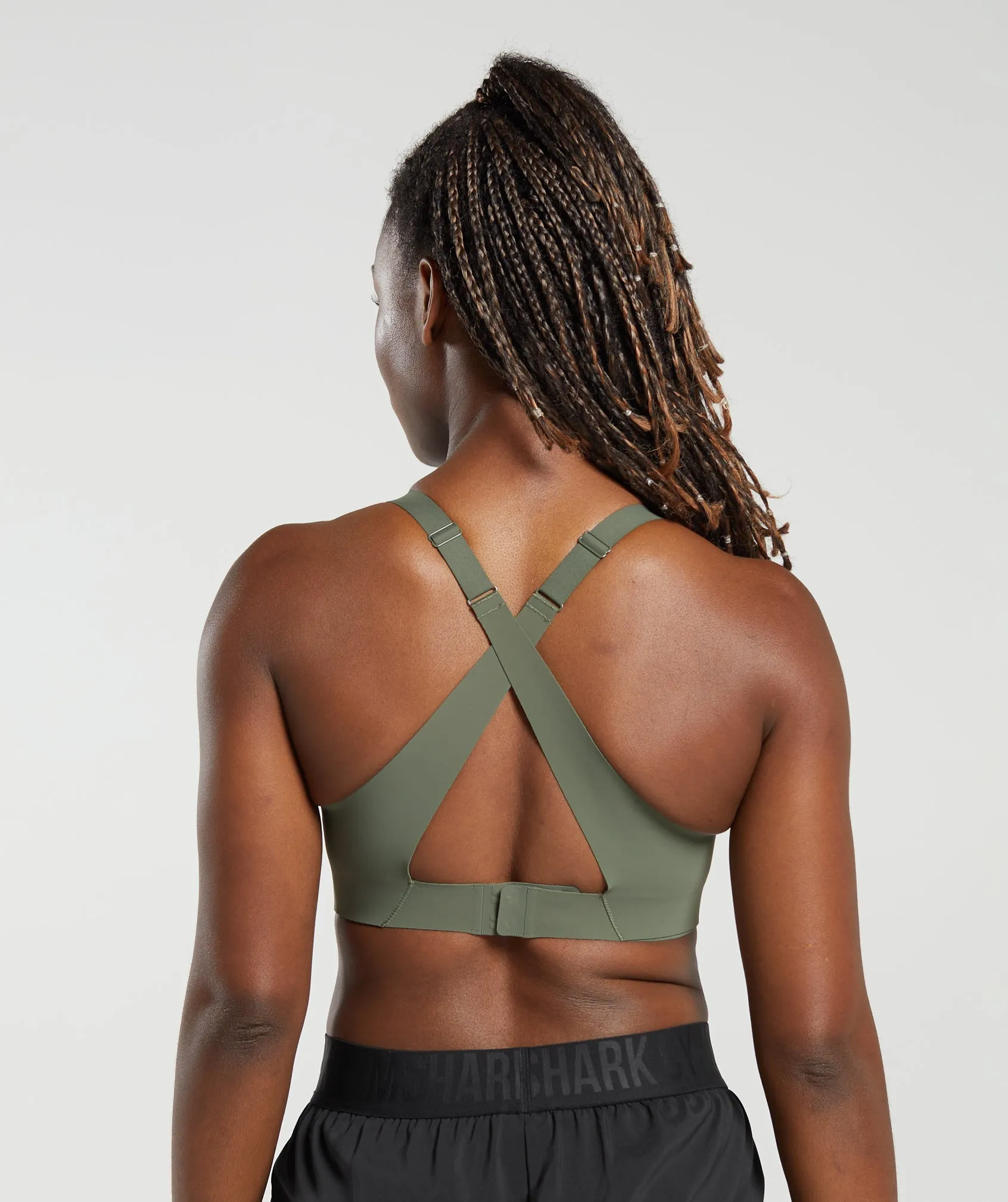 Gymshark Cross Back Sports Bra - Core Olive