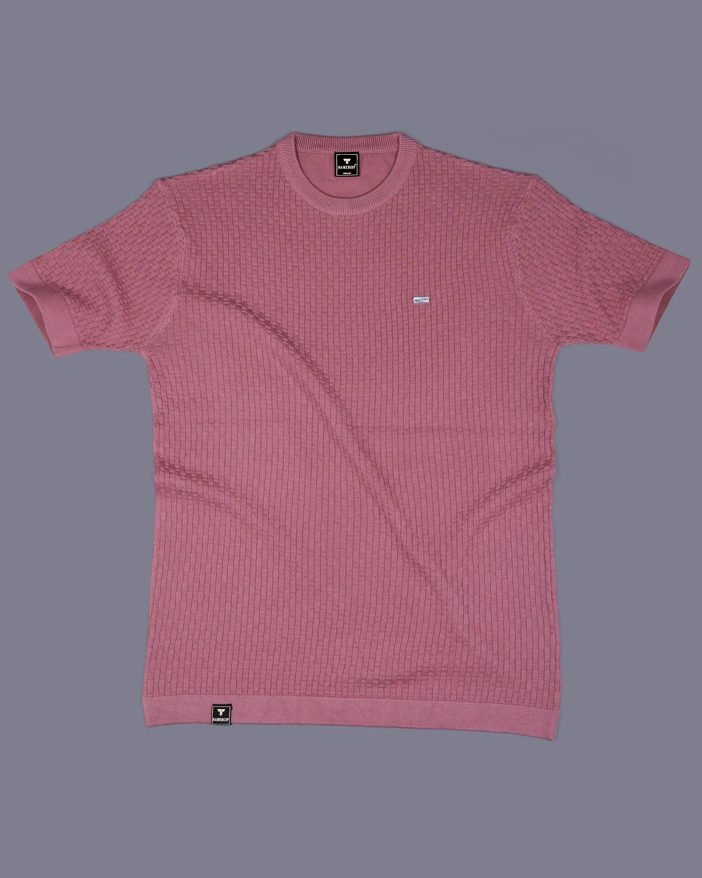 Infinite Onion Pink Knitted Cotton T-Shirt