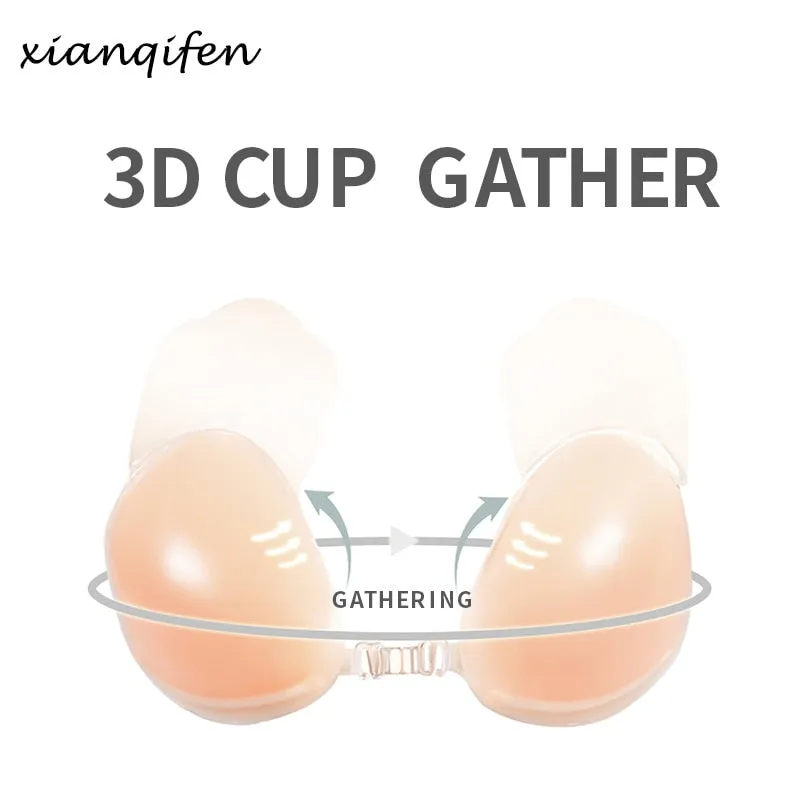 Invisible Silicone Bra Adhesive Strapless Push up Backless Sticky underwear Lingerie Bralette