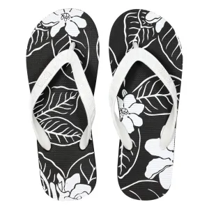Men's Sig Zane Slippers (Na'u 'Oe) Black & White