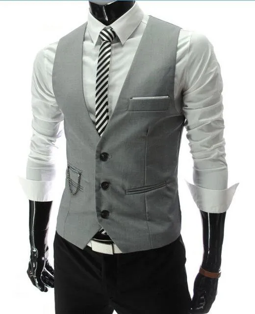 New Arrival Dress Vests For Men Slim Fit Mens
