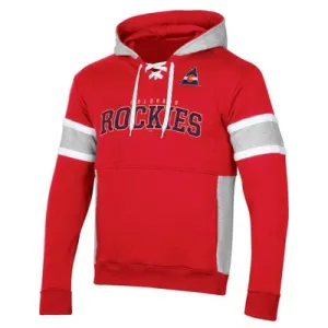 New - NHL Colorado Rockies Men's Vintage Lace Up Fleece Hooded Sweatshirt, M