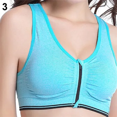 Seamless Bra New Women sexy  Zipper with pads Stretch Push UP Fitness