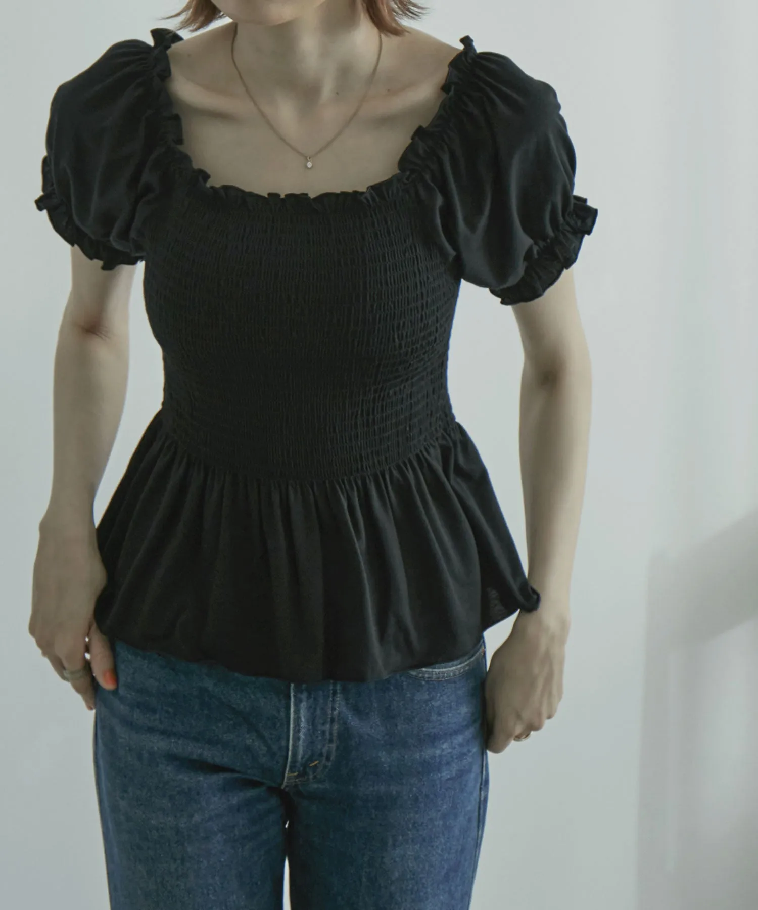 Shirring Square Tops
