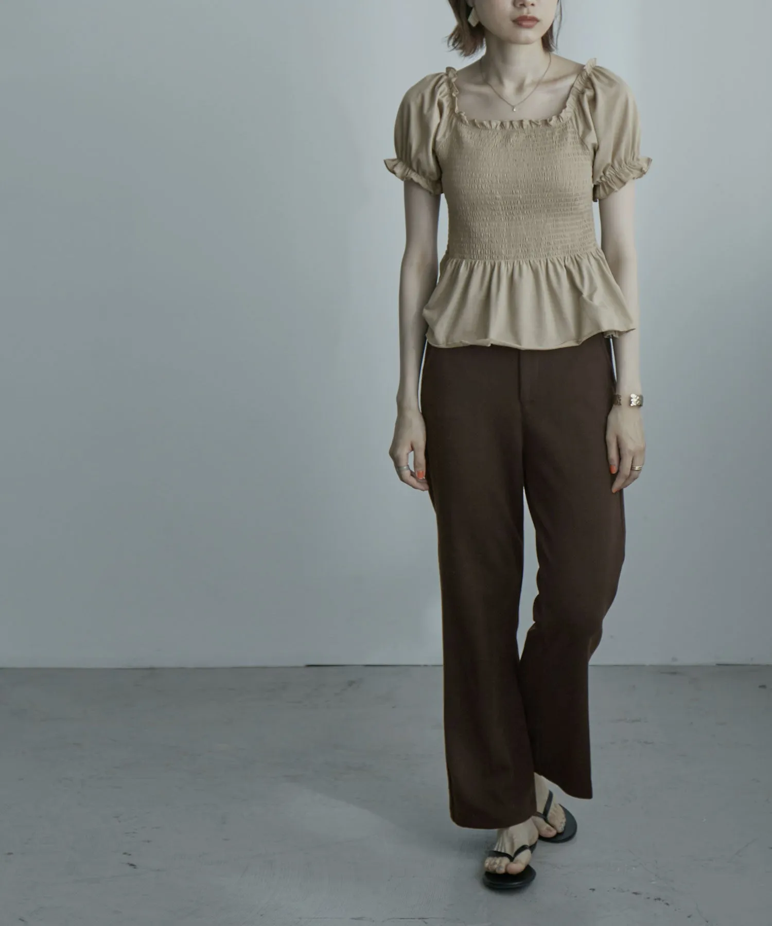 Shirring Square Tops