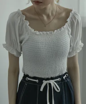 Shirring Square Tops