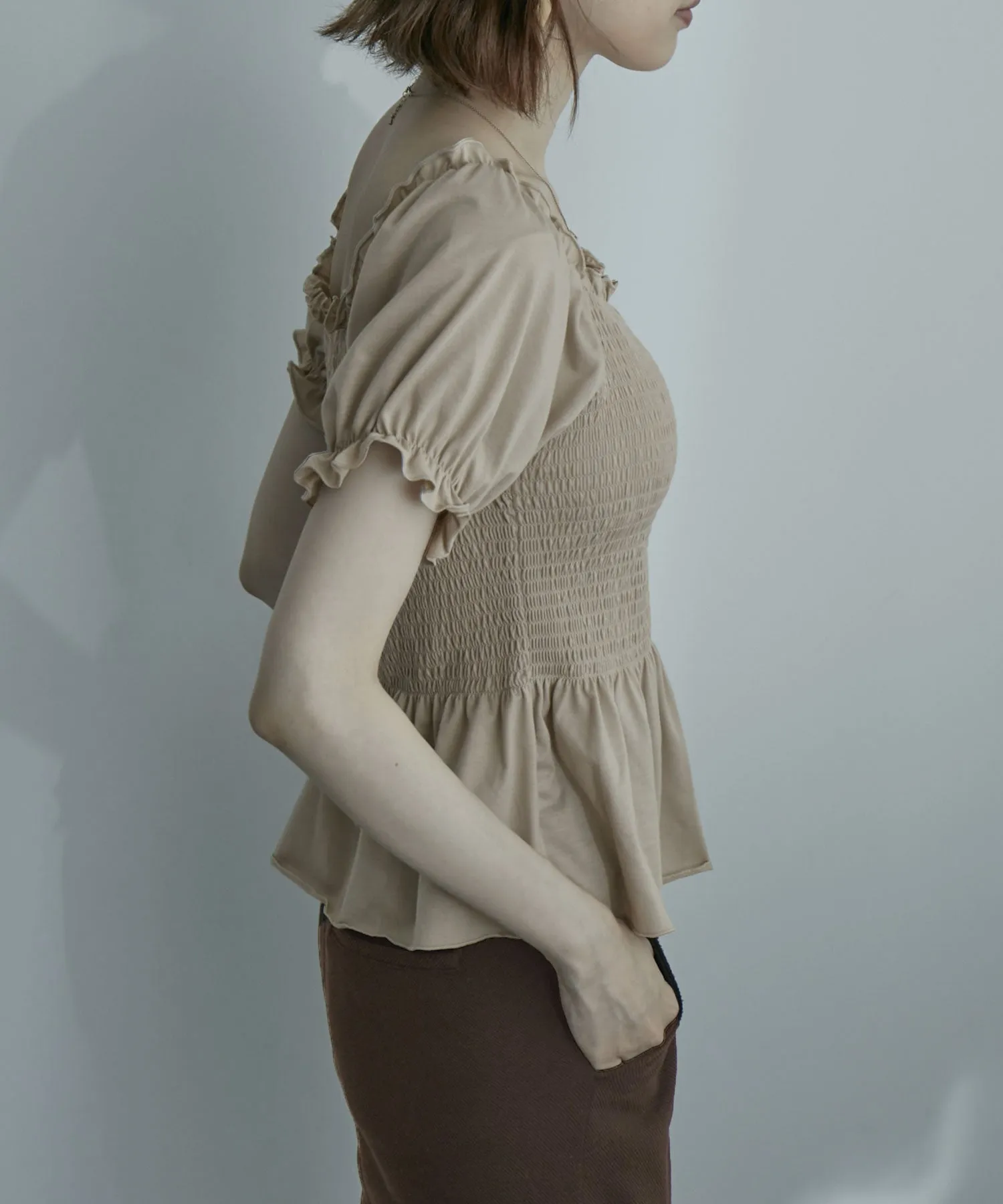 Shirring Square Tops