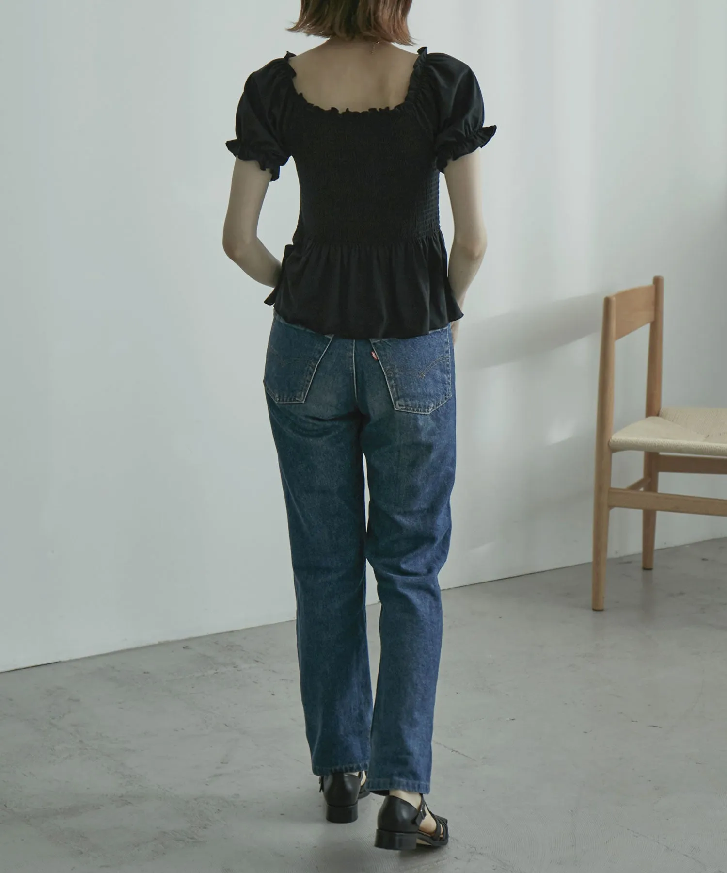 Shirring Square Tops