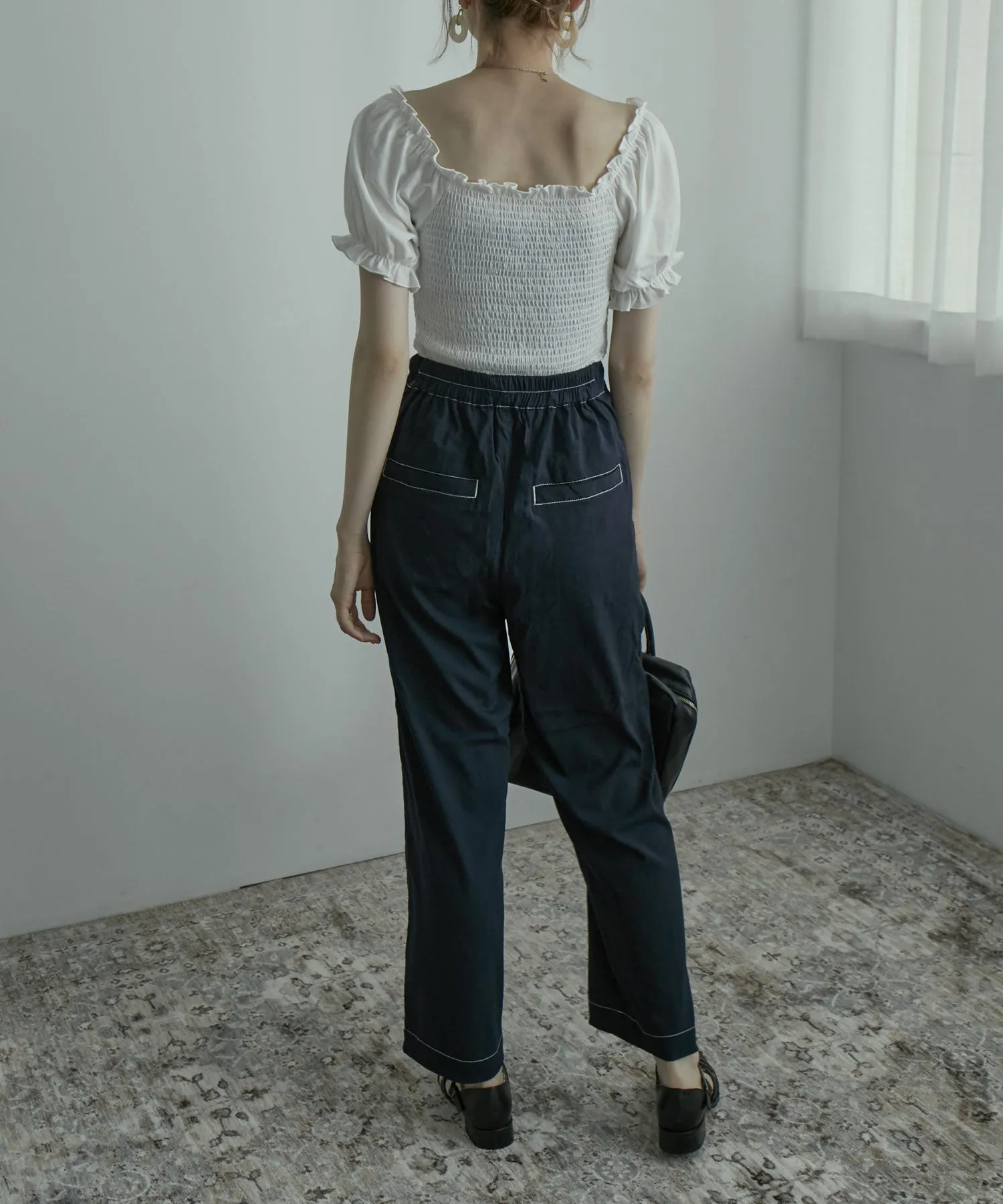 Shirring Square Tops