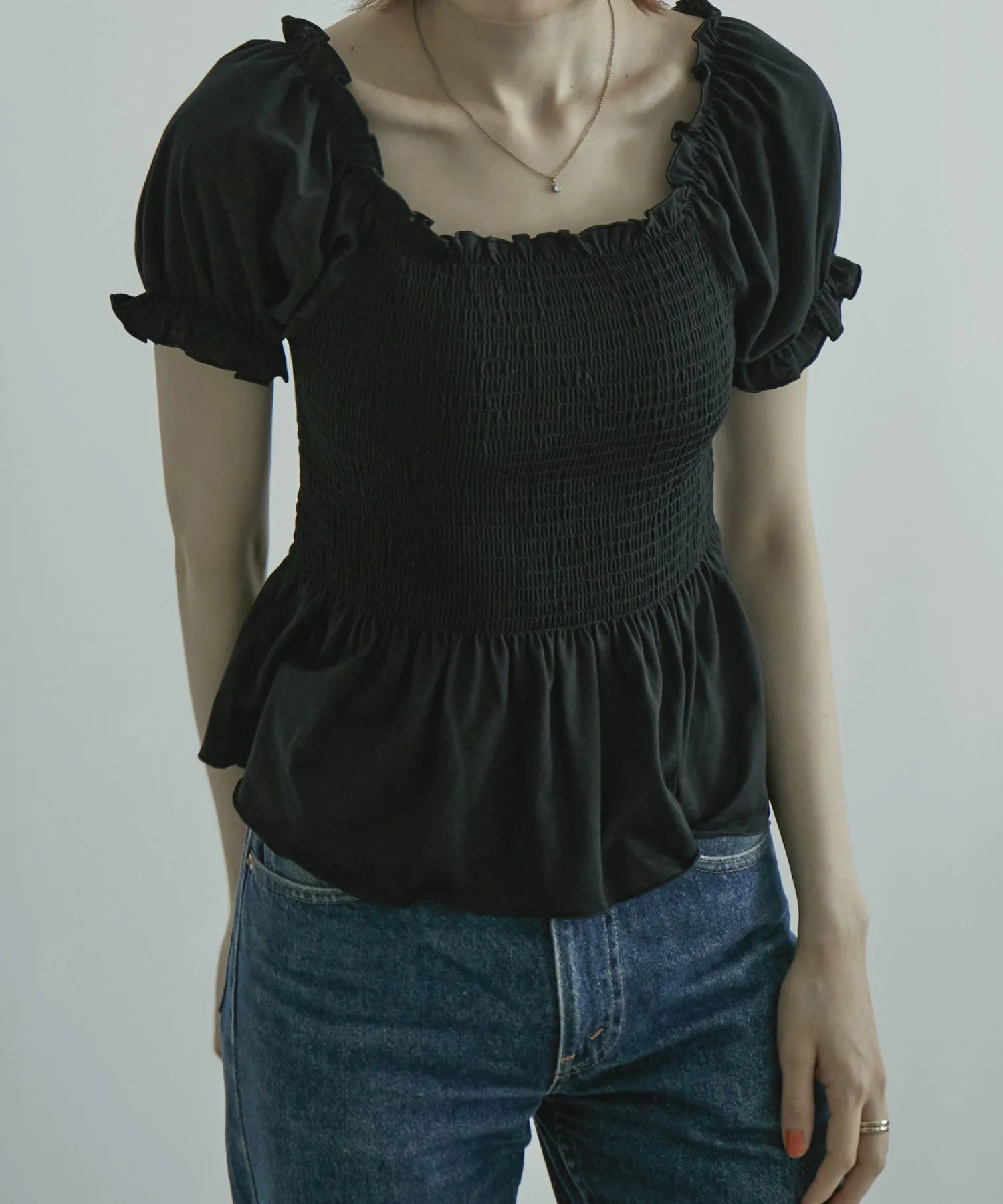 Shirring Square Tops