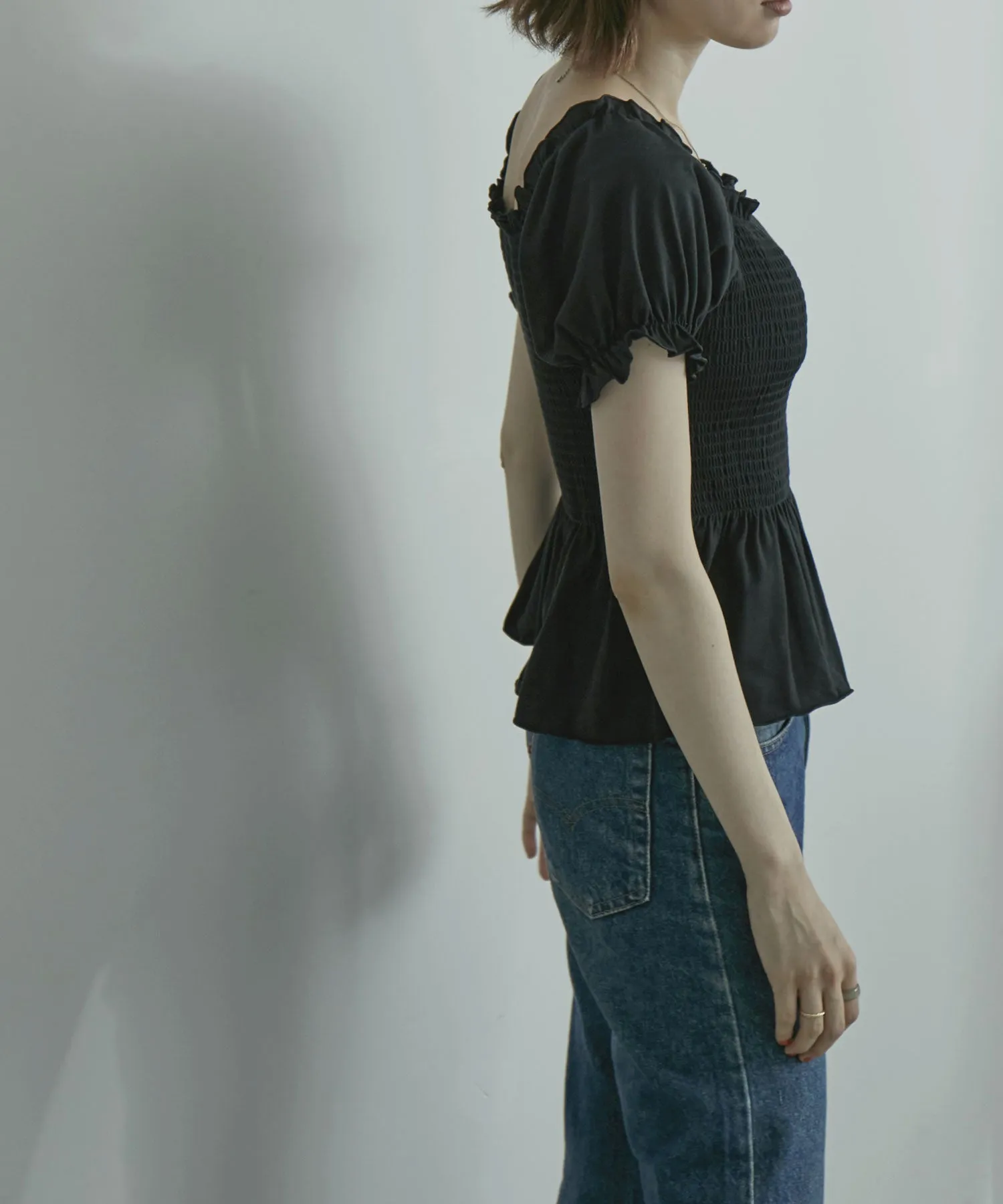 Shirring Square Tops