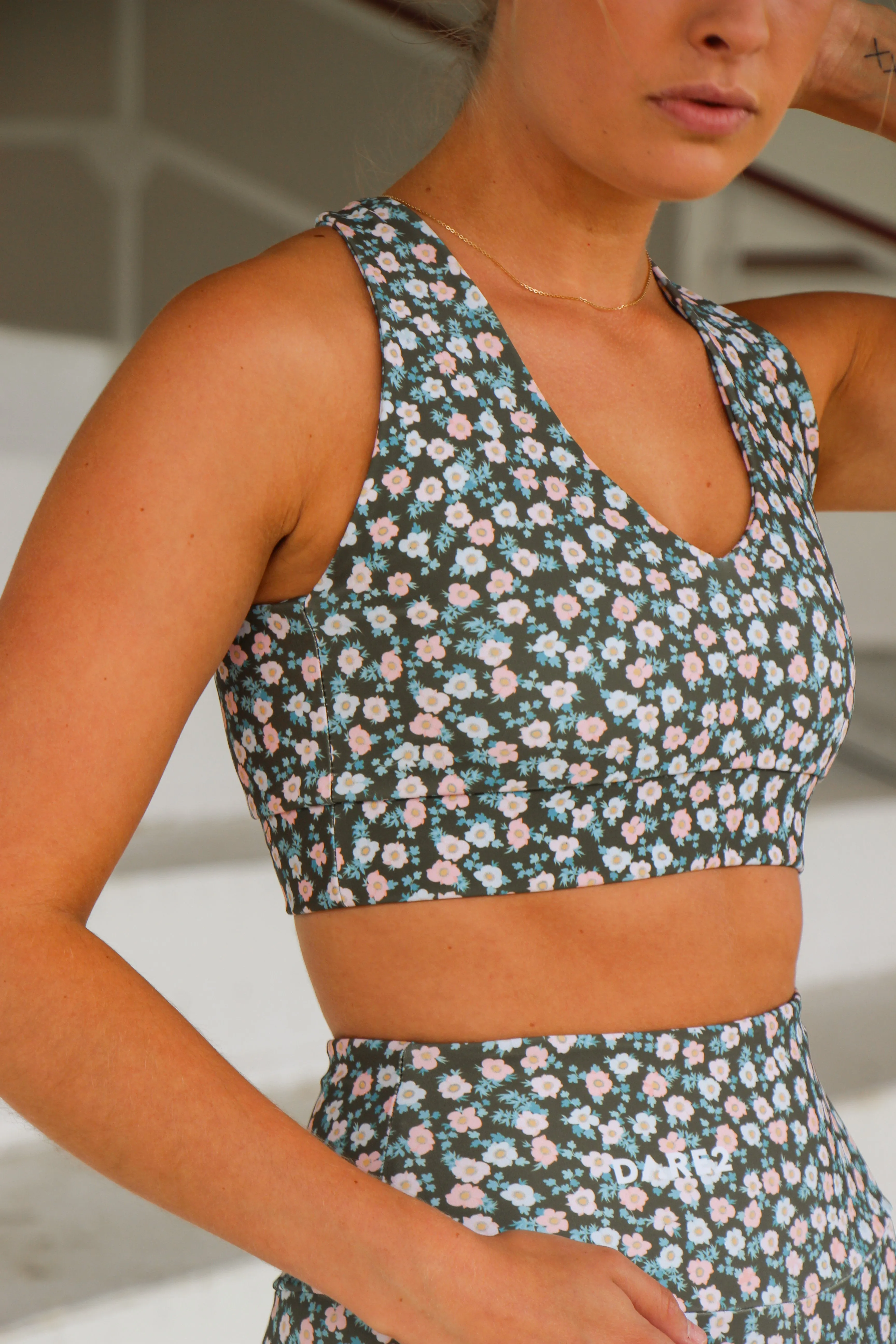 Vintage Liberty Cross-Back Sports Bra
