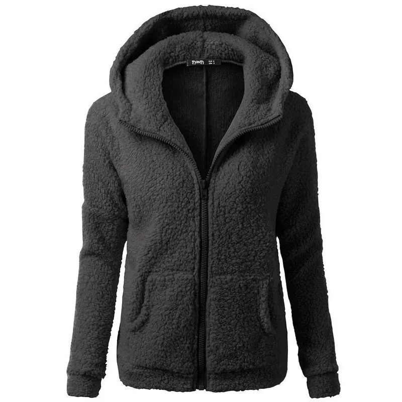 Warm Jacket for Women. Female Hoodies Sweater.