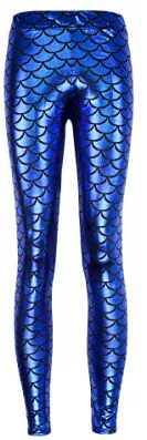 wholelsales Summer style women's Scale leggings 12 color S-XL size Simulation mermaid sexy pants Digital print colorful leggings