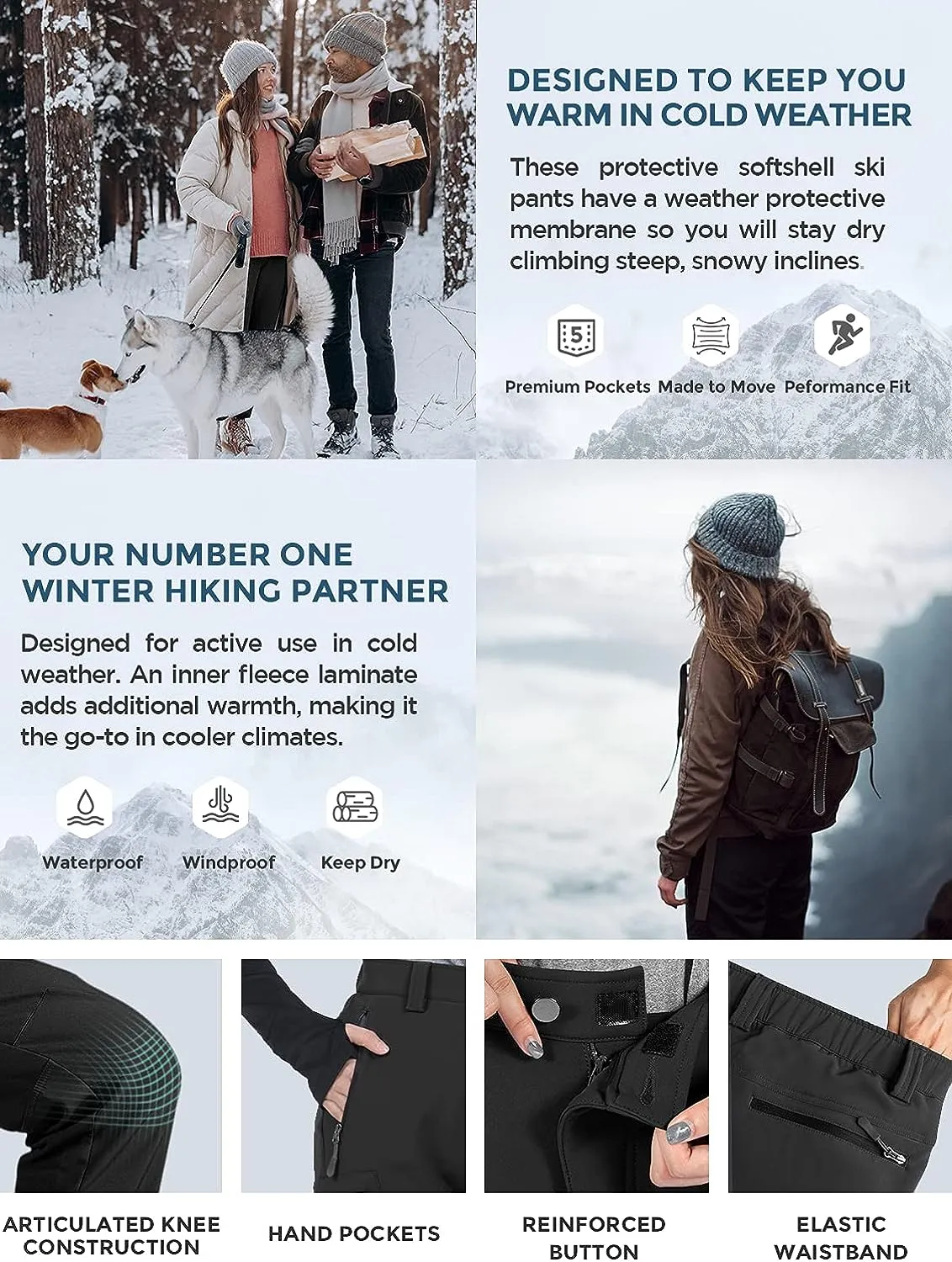 Women's Snow Ski Hiking Pants 03
