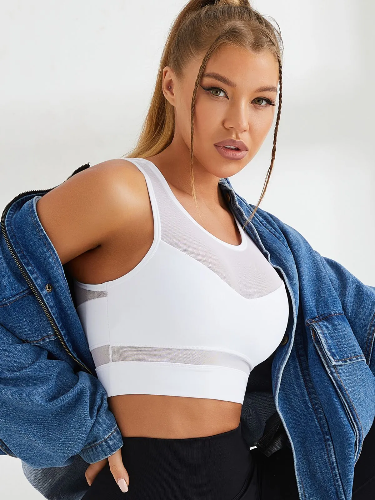 ZASUWA Female Mesh Shockproof Glamorise Sports Bras
